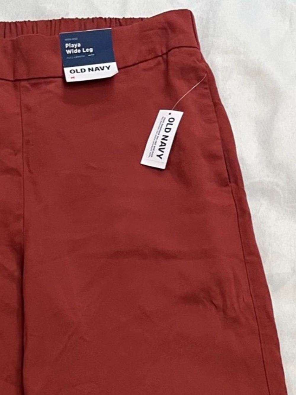 NWT Old Navy Wide-Leg Playa Pants in Cherry Birch (Clay Red) Size Medium - Picture 11 of 11